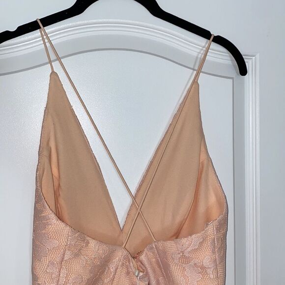 JARLO Revolve Formal Gown CADENCE PEACH Lace Sheer Maxi Dress Size XS- N… - Picture 6 of 6